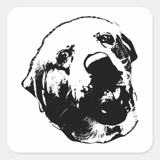 こんにちは、私の顔 スクエアシール (正面)