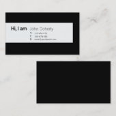 こんにちは! 私はあります-日付を記入することのための名刺 名刺 (正面/裏面)