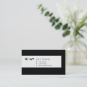 こんにちは! 私はあります-日付を記入することのための名刺 名刺 (スタンド正面)