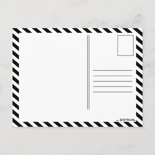 こんにちは、私は卒業生：発表/招待 インビテーションポストカード (裏面)