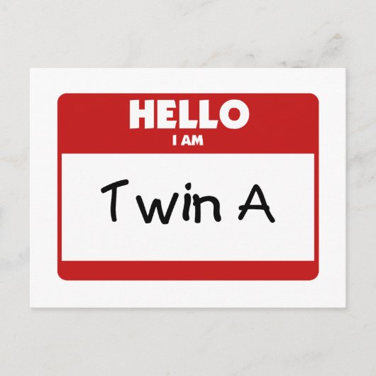 こんにちは、私は双子Aです ポストカード (正面)