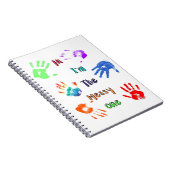 こんにちは 私は汚し屋さん - 手のひらに絵の具 ノートブック (右側)