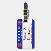 こんにちは、私は認知症の身元を確認しています ラゲッジタグ (正面縦)