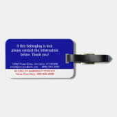 こんにちは、私は認知症の身元を確認しています ラゲッジタグ (裏面横)