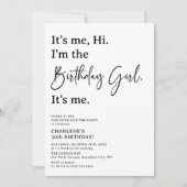 こんにちは。私は誕生日ガールパーティー 招待状 (正面)