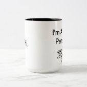 こんにちは。 私はPPL人です ツートーンマグカップ (中央)