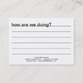 こんにちは。 私達はいかにしていますか。 名刺 (正面)