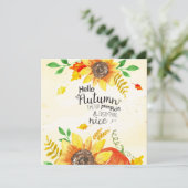 こんにちは 秋の休暇 カード (スタンド正面)