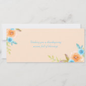 こんにちは、秋の水彩写真グリーティングカード 招待状 (裏面)