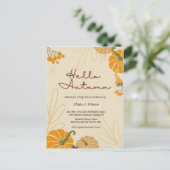 こんにちは 秋の赤ちゃん歓迎会 誕生日パーティー 招待状 (スタンド正面)