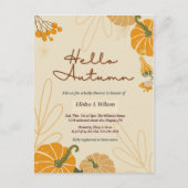こんにちは 秋の赤ちゃん歓迎会 誕生日パーティー 招待状 (正面)
