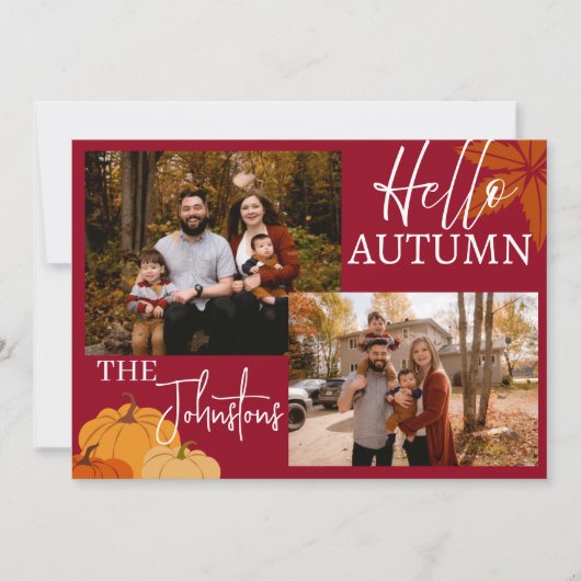 こんにちは、秋:私たちの家族からあなたの家族へ シーズンカード (正面)
