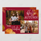 こんにちは、秋:私たちの家族からあなたの家族へ シーズンカード (正面/裏面)