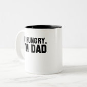 こんにちは、空腹、私はパパ ツートーンマグカップ (正面左)
