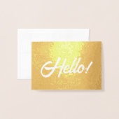 こんにちは！ 箔カード (封筒付き正面)