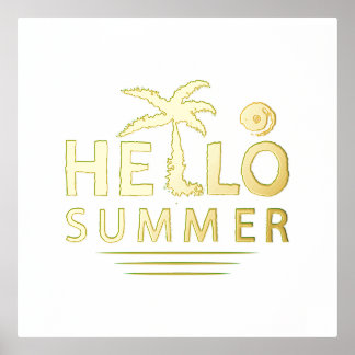 こんにちは 箔ポスター