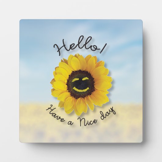 こんにちは！素敵な一日を フォトプラーク (正面)