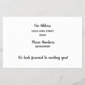 こんにちは、編集可能Neighborhoodの写真に新しい チラシ (裏面)