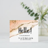 こんにちは、編集可能Neighborhood goldに新しい ポストカード (スタンド正面)