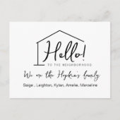 こんにちは、編集可能Neighborhood Postcの新機能 ポストカード (正面)