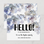 こんにちは、編集可能We're New to the Neighborhood ポストカード (正面/裏面)