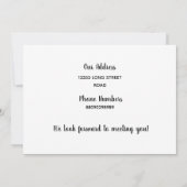 こんにちは、編集可能We're New to the Neighborhood 招待状 (裏面)