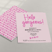 こんにちは、美しいギャルエンティデー xoxo ピンクカスタム 招待状