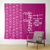 こんにちは 美しいギャルエンティンの日 xoxo 背景 タペストリー (インサイチュ(横))