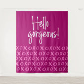 こんにちは 美しいギャルエンティンの日 xoxo 背景 タペストリー (正面)