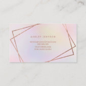 こんにちは、美しいバラ金ゴールドスクリプトパールナクレ 名刺 (裏面)