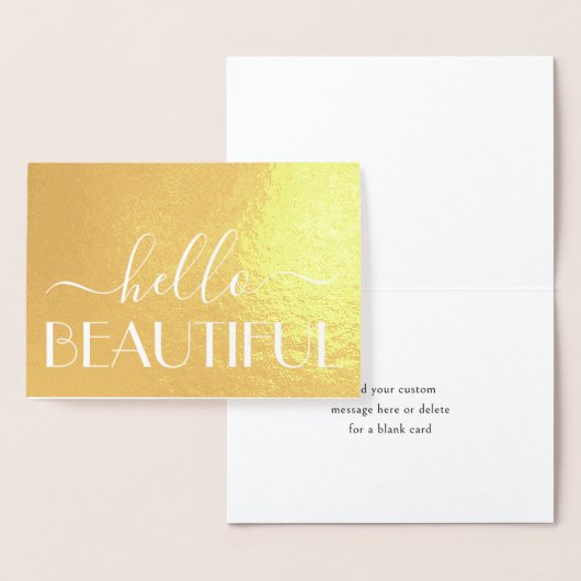 こんにちは 美しい おしゃれ 現代 タイポグラフィー 折り紙メモ 箔カード (ディスプレー)