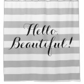 こんにちは、美しくストライプのなシャワー・カーテン シャワーカーテン (正面)
