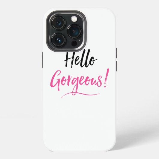 「こんにちは、美人さん！」 iPhoneケース (裏面)