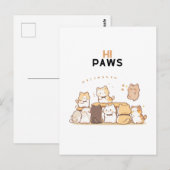 こんにちは、肉球ちゃん ポストカード (正面/裏面)