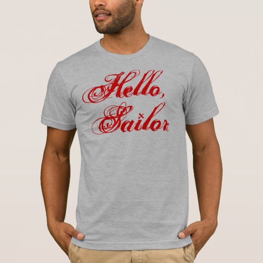 こんにちは、船員堅適合のティー: D Tシャツ (正面)
