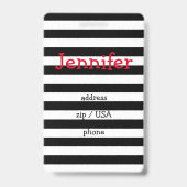 こんにちは！ 荷物タグまたはバッジ バッジ (裏面)