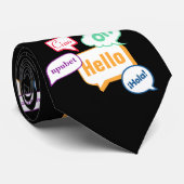 こんにちは |言語 ネクタイ (ロール)