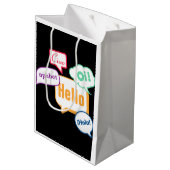 こんにちは |言語 ミディアムペーパーバッグ (裏面アングル)