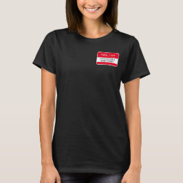 こんにちは... 赤ちゃんのパパを探しています ネームタグ Tシャツ