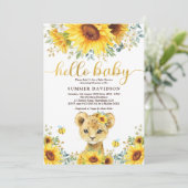 こんにちは 赤ちゃんひまわり ライオンの子 ジャングルシャワー 招待状 (スタンド正面)