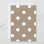 こんにちは 赤ちゃん かわいい ニュートラル ベージュ 招待状 (裏面)