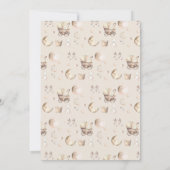 こんにちは 赤ちゃん 男の子 服 ぬいぐむ ボヘミアンベイビーシャワー 招待状 (裏面)