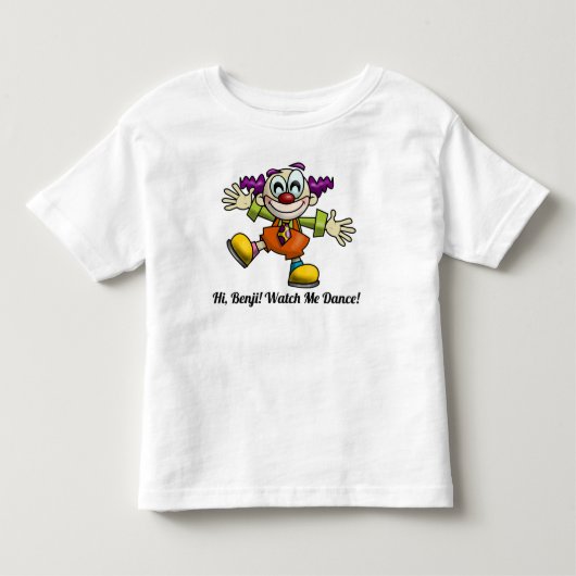 こんにちは ___！踊る私を見て トドラーTシャツ (正面)