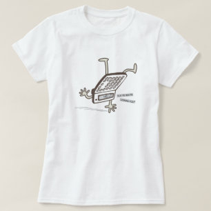 こんにちは(逆さまの計算機のトリック)おもしろいなレトロ Tシャツ
