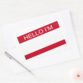 こんにちは 長方形シール (封筒)