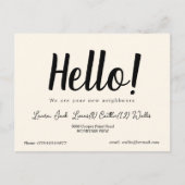 こんにちは、隣人に会う | シンプルウェルカムポストカ ポストカード (正面)