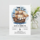 こんにちは　魅惑の波　海賊の誕生日 招待状 (スタンド正面)