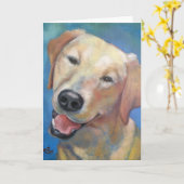 こんにちは、黄色い! 実験室の芸術の挨拶状 カード (黄色い花)