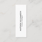 こんにちは | 黒モダンミニマルと白 スキニー名刺 (裏面)