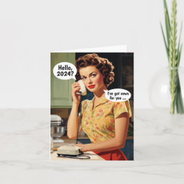 こんにちは、2024: ニュースレトロニューヤー カード